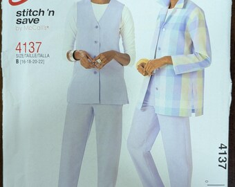 Uncut Stitch and Save Sewing Pattern #3707 for Misses' Plus Size Jumper ...