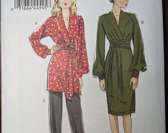 Uncut Vogue Sewing Pattern #V8825 for Misses and Misses' Plus Size Tunic, Dress and Pants. Sizes 8-16 and Sizes 16-24 Available.