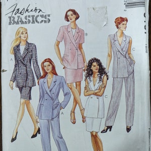 Uncut McCall&#39;s Sewing Pattern #8187 for Misses&#39; Lined Jacket, Skirt and Pants. Sizes 12-16.