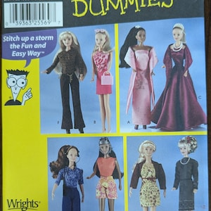 Uncut Simplicity Sewing Pattern #7073 for 11.5&quot; Doll Clothes. One Size.