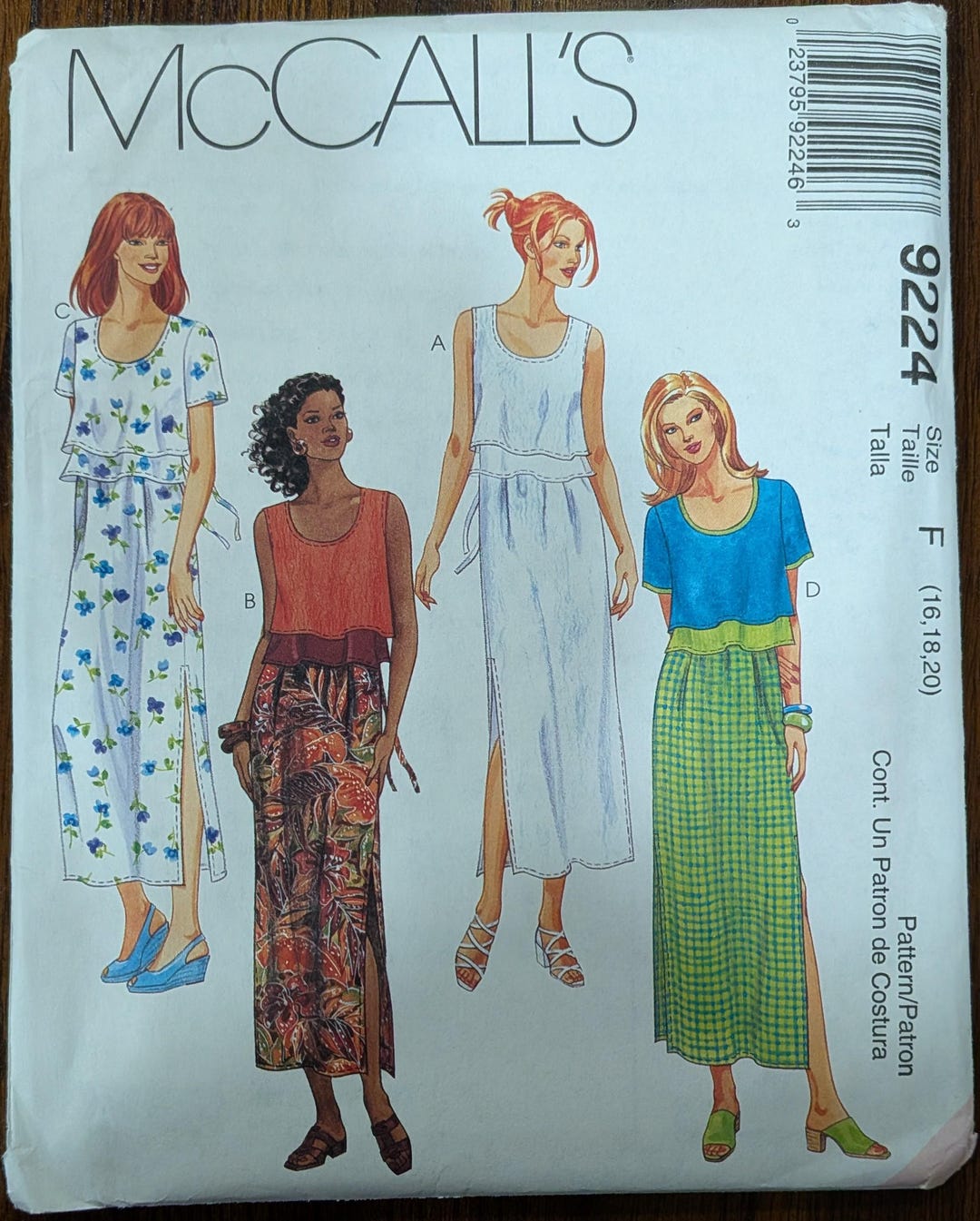 Uncut Mccall's Sewing Pattern #9224 for Misses and Misses' Plus Size ...