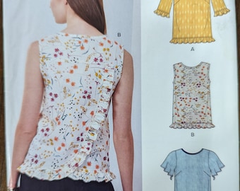 Cartamodello New Look N6672: Top O Tunica Donna Con Pieghe Taglie Forti (8-20)