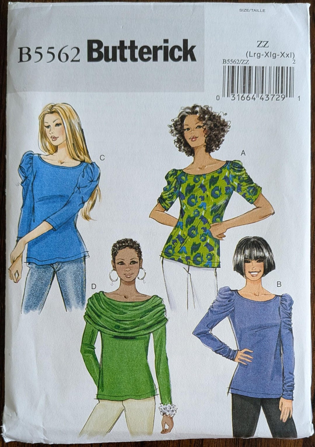 Uncut Butterick Sewing Pattern #B5562 for Misses and Misses' Plus Size ...