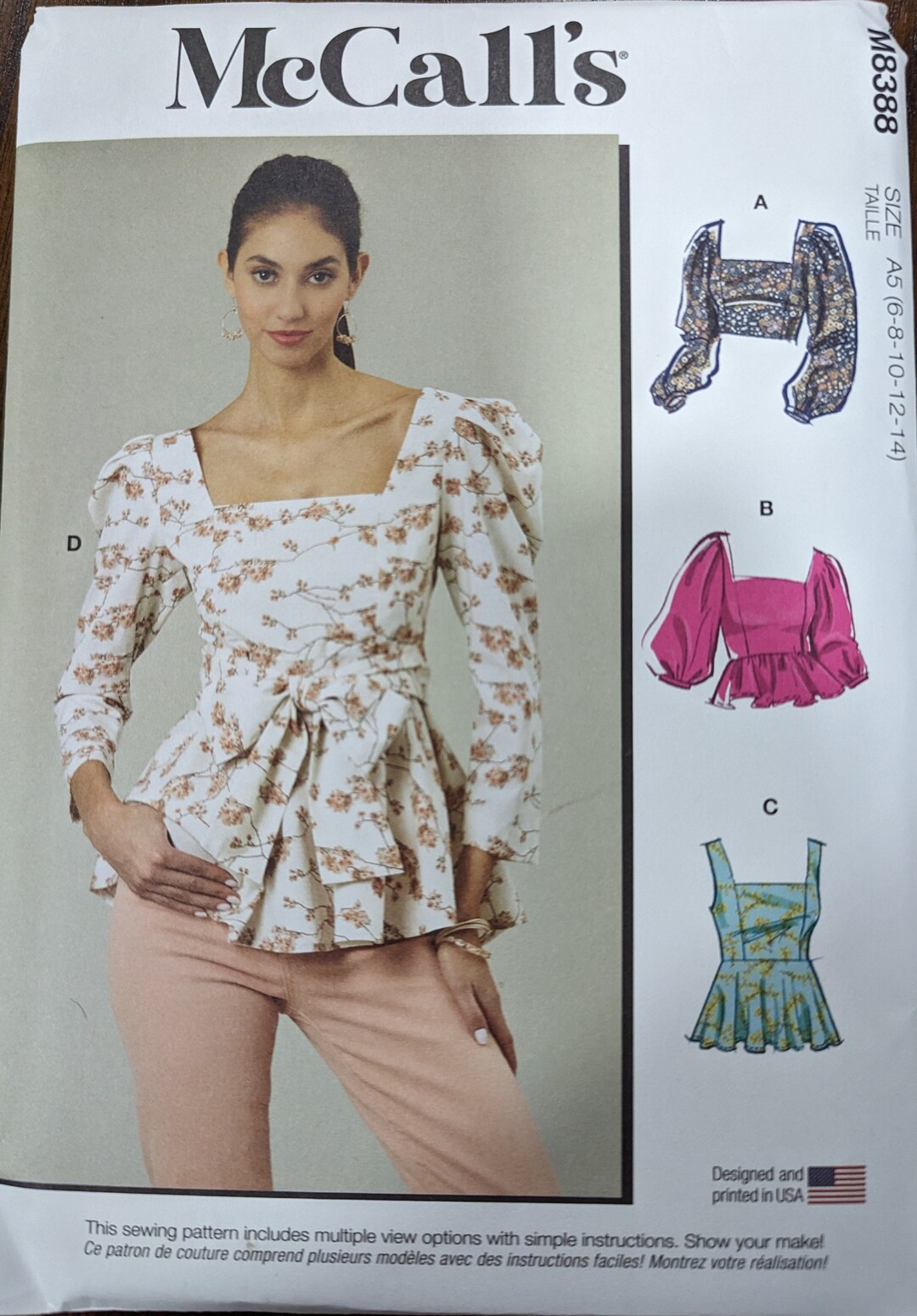 Uncut Mccall's Sewing Pattern #M8388 for Misses and Misses' Plus Size ...