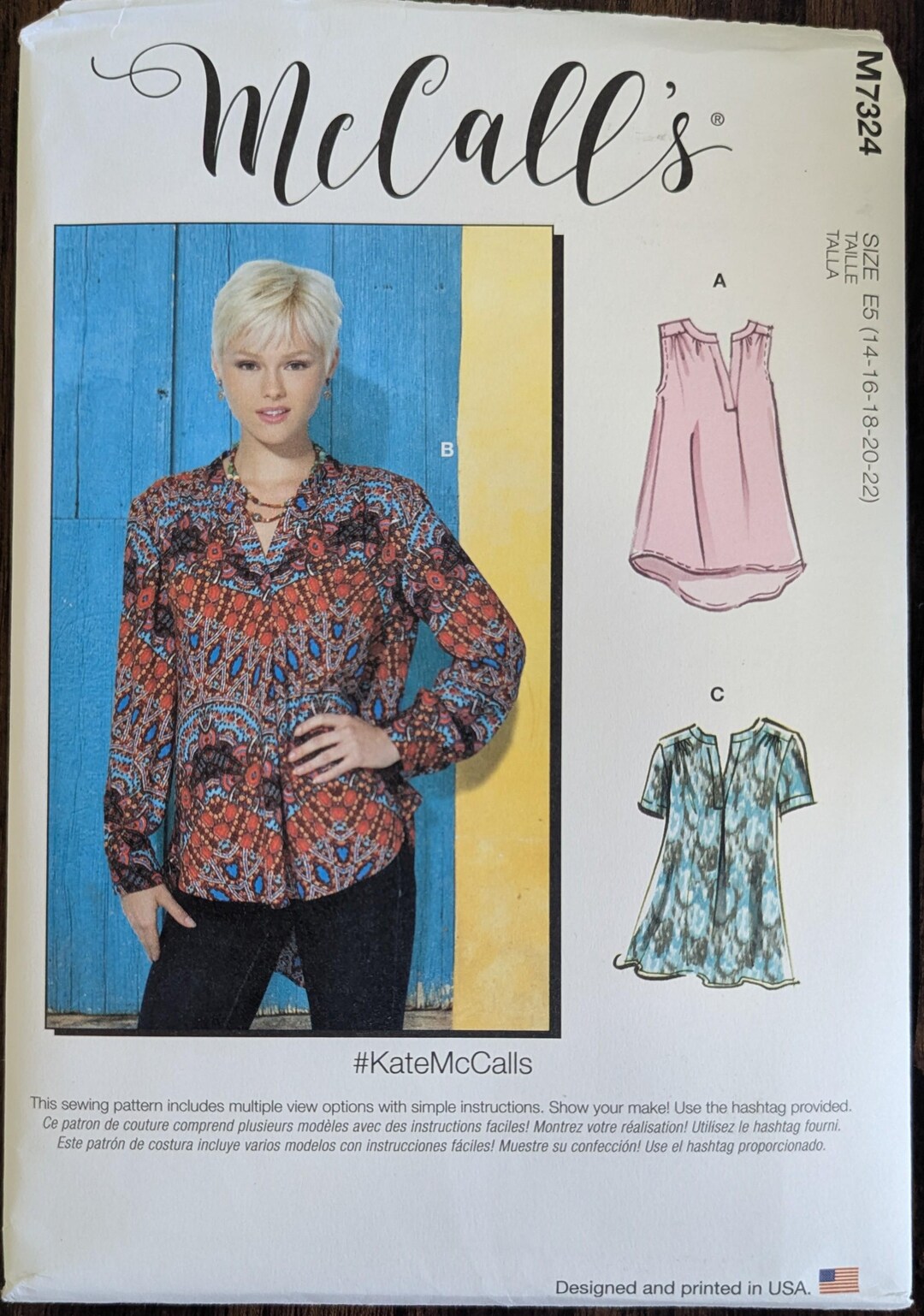 Uncut Mccall's Sewing Pattern #M7324 for Misses and Misses' Plus Size ...