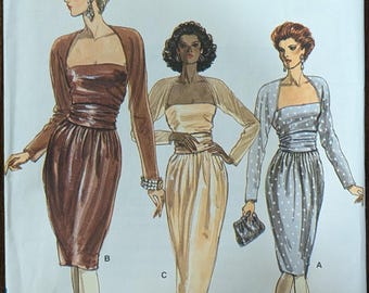 Uncut Vintage Vogue Sewing Pattern #7098 for Misses' Dress with 3 Variations. Sizes 6-10.