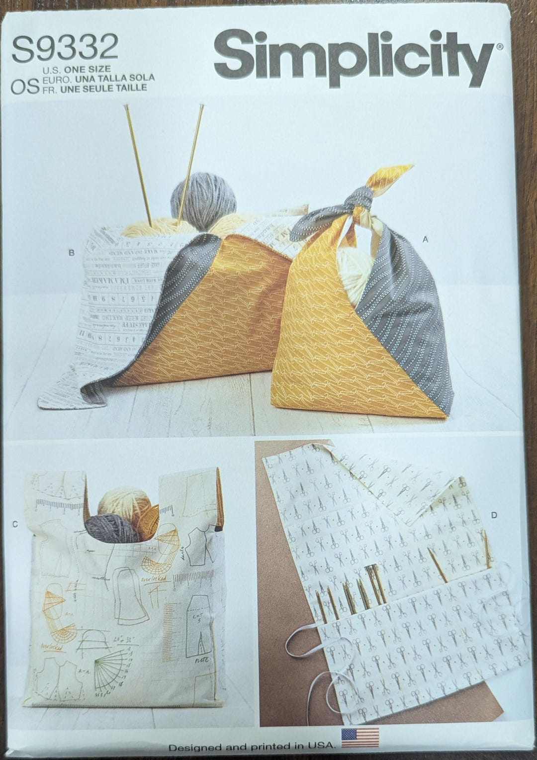 Uncut Simplicity Sewing Pattern #S9332 for Craft Bag With 3 Variations ...