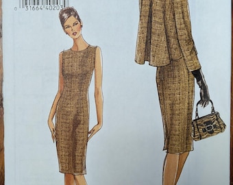 Uncut Vogue Sewing Pattern V8146 for Misses' Jacket and Dress. Sizes 6-12.