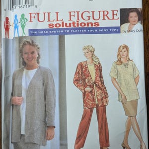 Uncut Simplicity Sewing Pattern #9474 for Women&#39;s Separates including Pants, Skirt, Jacket and Top. Sizes 18W-24W.