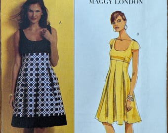 Uncut Butterick Maggy London Sewing Pattern B5317 for Misses and Misses' Plus Size Dress. Sizes 16-22.