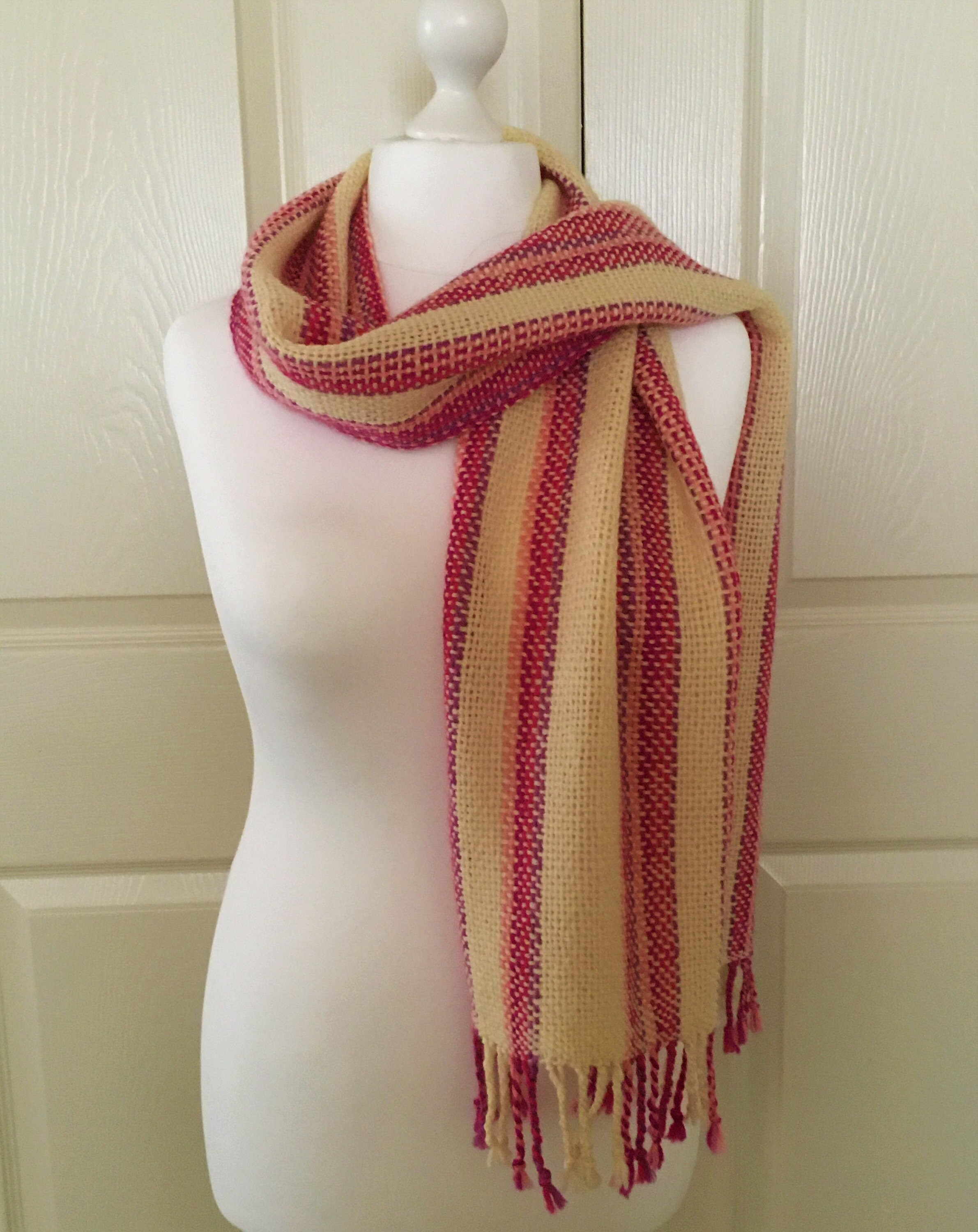 Handwoven Woven Scarf British Wool 14 x 80 Etsy