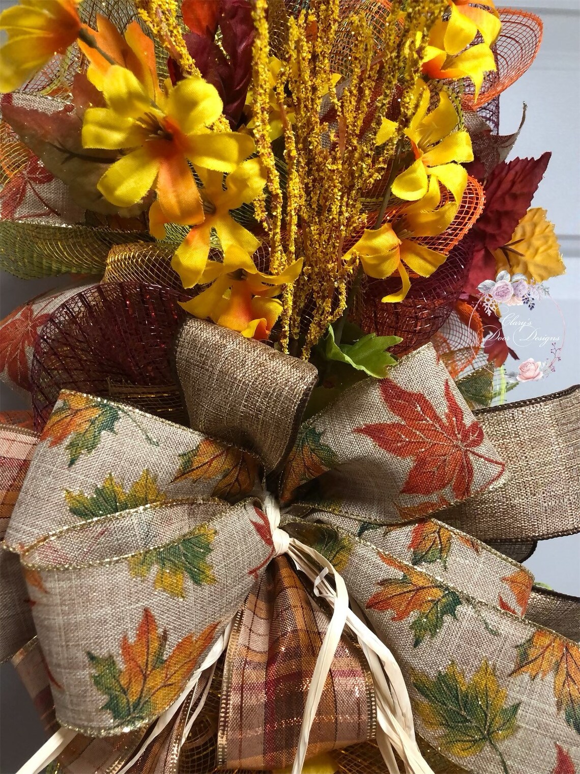 Fall Yardstick Swag Garland Wreath for Front Door, Fall Autumn Wreath Etsy