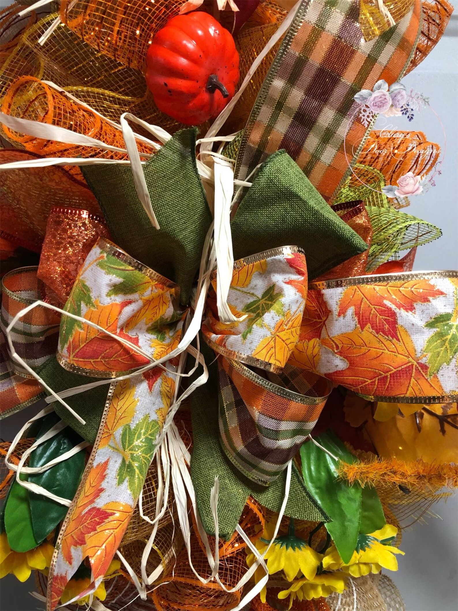 Fall Yardstick Swag Garland Wreath For Front Door Fall Autumn Etsy