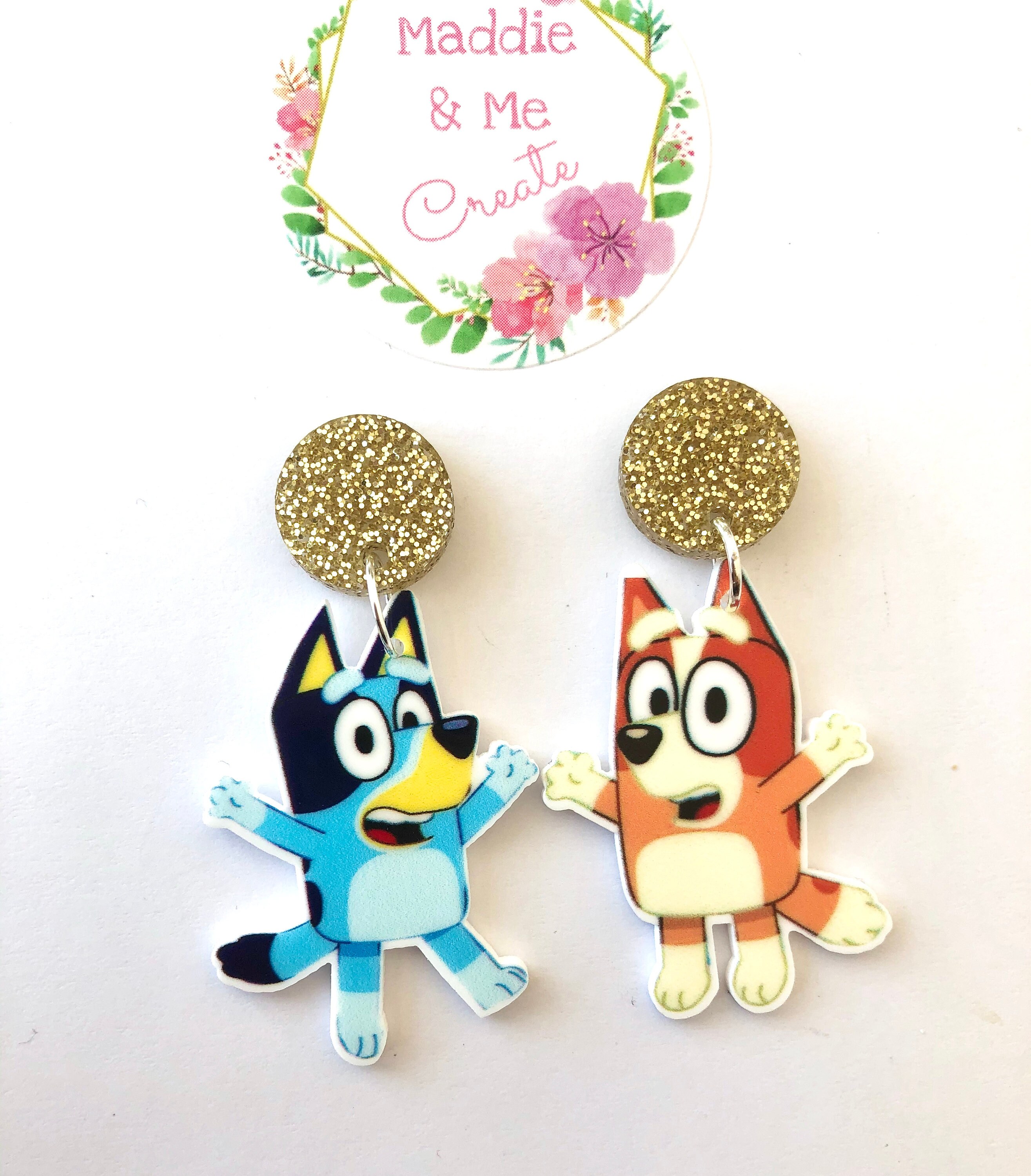 Bluey and Bingo Earrings Etsy