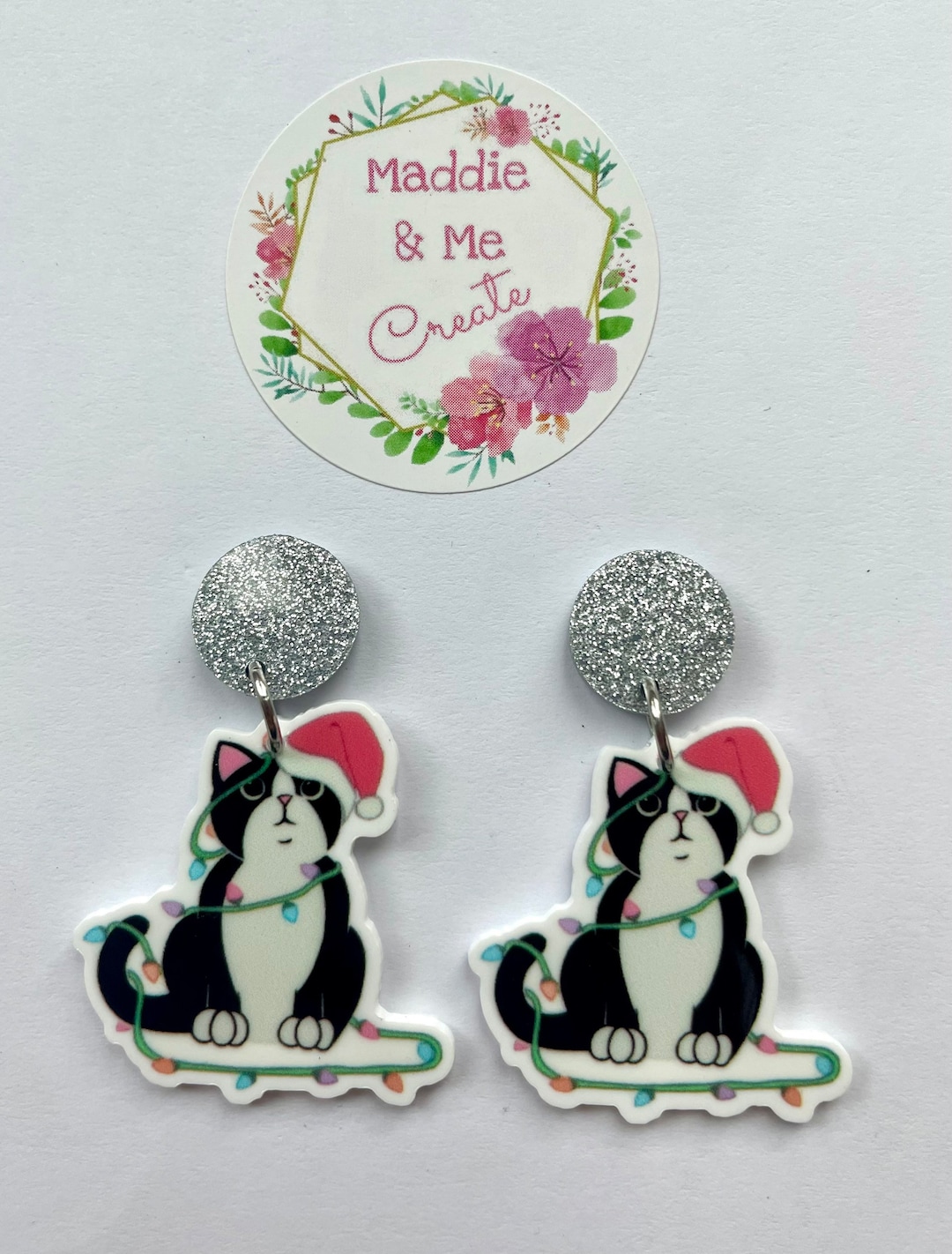 Christmas Cat Earrings Etsy Australia