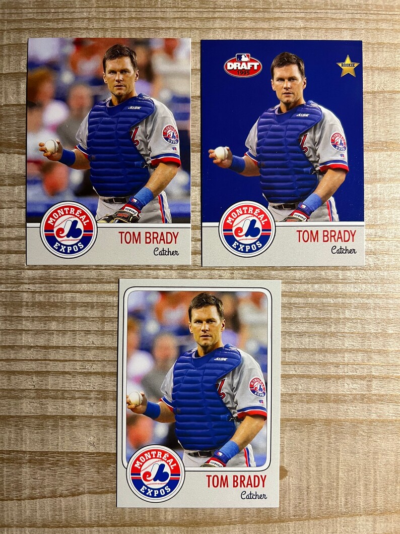 Tom Brady Lot If 3 1995 MLB Draft Rookie Cards Montreal Expos Etsy