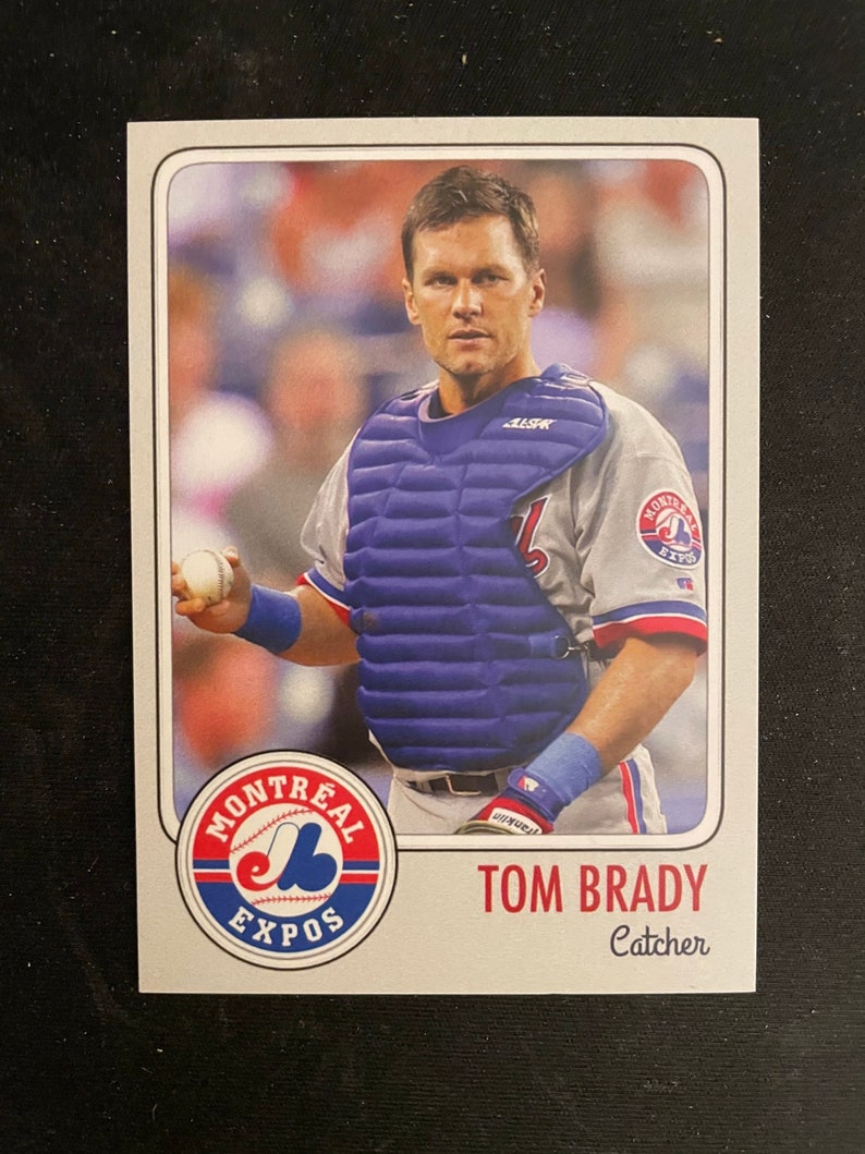 Tom Brady 1995 MLB Draft Rookie Card Montreal Expos Etsy Canada