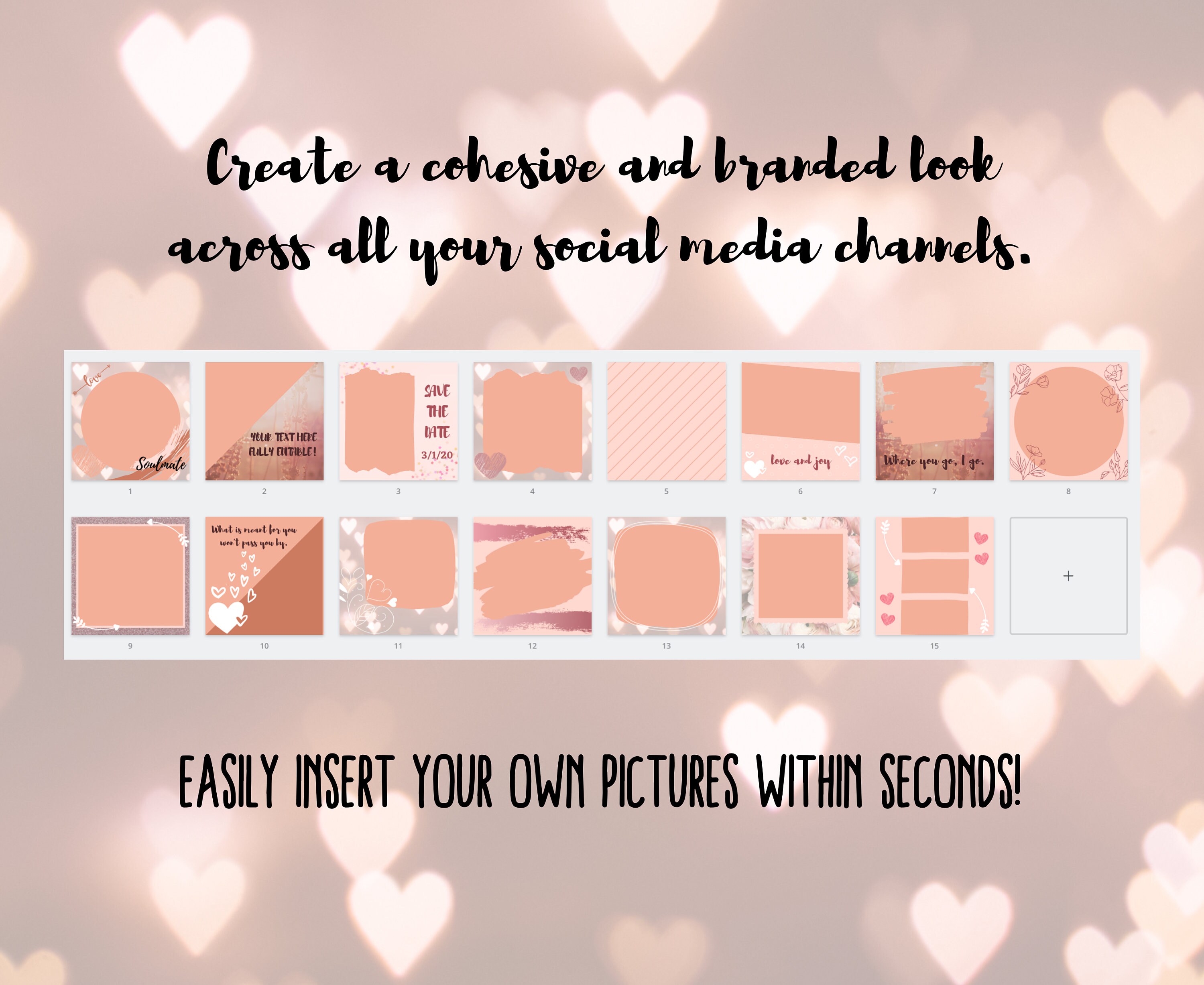 Romantic Social Media Templates - Canva Blush and Cream Instagram ...
