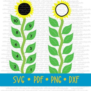 Sunflower Sensory Path Line Up Dots SVG