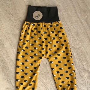 Pantalon pour bébé style harem évolutif Oekotex standard 100 coton Hérissons image 1