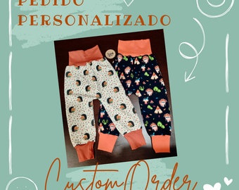 Pantalón evolutivo bebé estilo "harem" - algodón orgánico - Escoge tu estampado favorito