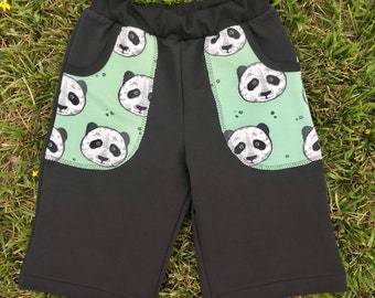 Pantalon enfant type bermuda grandes poches - Pandas