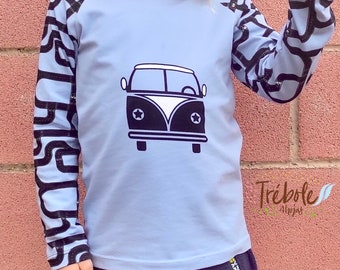 Camiseta infantil - Camper Van - Tallas desde recién nacido hasta 16 años