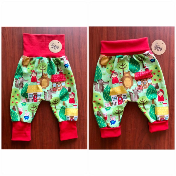 Pantalon bébé style « harem » évolutif - coton oekotex standard 100 - Histoires