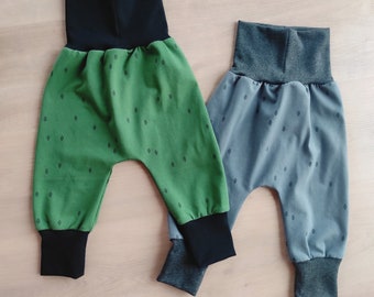 Pantalon bébé style sarouel - coton biologique - Choisissez votre imprimé préféré