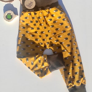 Pantalon pour bébé style harem évolutif Oekotex standard 100 coton Hérissons image 3