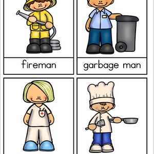 Community Helper Flashcards Tot School Curriculum Preschool Flashcards ...