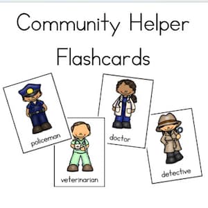 Community Helper Flashcards Tot School Curriculum Preschool Flashcards Activiteiten Community Helper Thema Montessori Homeschool