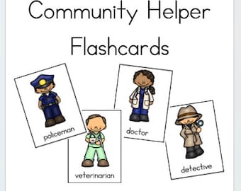 Community Helper Flashcards Tot School Curriculum Preschool Flashcards Activities Community Helper Theme Montessori Homeschool