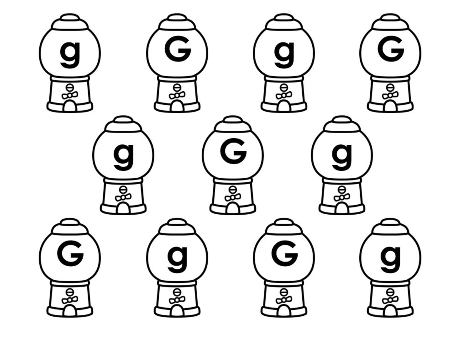 G - Letter of the Week G is for Gumballs - Preschool Tot School ...