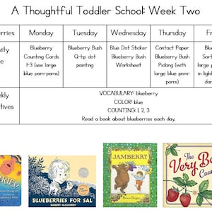 Thoughtful Toddler Curriculum Tot School for One Year Old, Two Year Old, Three Year Old Toddlers, Infant Curriculum