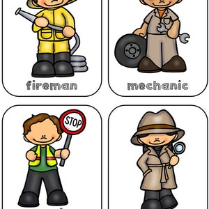 Community Helper Flashcards Tot School Curriculum Preschool | Etsy