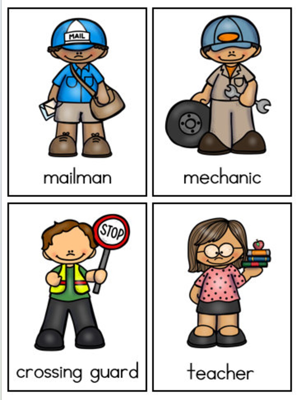 Community Helper Flashcards: Montessori Preschool Learning - Etsy