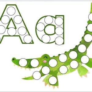 Animal Alphabet Dot Marker Worksheets - Toddler School - Preschool ...