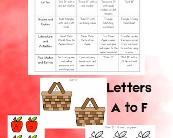 Toddler ABC Curriculum Bundle – Letters A-F, Preschool Learning (PDF Pattern)