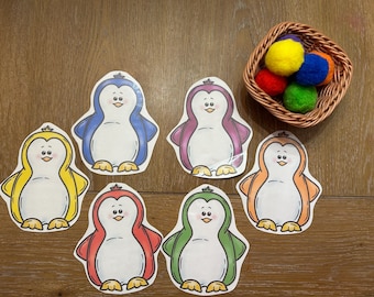Penguin Color Matching Busy Bag Digital File