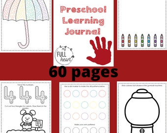 Preschool Fine Motor Journal Tracing Stickers Cutting Gluing Preschool Kindergarten Tot School Worksheets