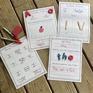 Morning Binder Pages Morning Board Morning Work Weather Calendar Pags Kindergarten Preschool Elementary School