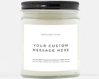 Custom Personalized Scented Candle | Hand Poured 9 oz. | Minimal Candle, Minimalist, College Student Gift, Graduation Gift, Graduated, Sport