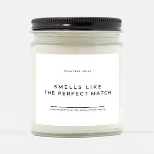 Smells Like The Perfect Match Candle | Hand Poured 9 oz. | Sports Gift, Romantic, Valentines Day Gift, Love, Be Mine, XOXO, Bowling, Tennis