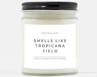 Smells Like Tropicana Field Candle | Hand Poured 9 oz. | Tampa Bay Rays Fan, St. Petersburg Baseball, Tropicana Stadium, Dad Gift,Sportsgirl