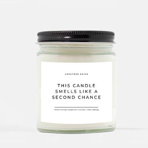 Deze kaars ruikt als een tweede kans | Handgegoten 9 oz. | Excusescadeau, spijtcadeau, het spijt me, ik haat dit, mogen we kussen en het goedmaken?