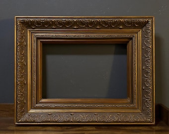 Baroque Wood Frame, Vintage Gilded Gold (12x16 Opening, No Glass)