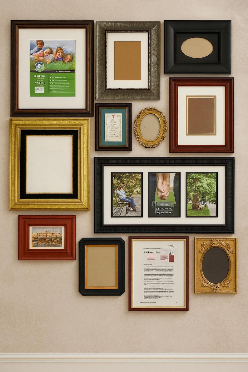 Mixed Vintage Frames | Curated Gallery Wall Set | Ornate Gold Frames ...
