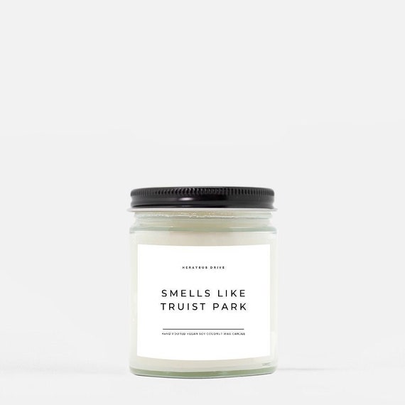 Smells Like Truist Park Candle | Hand Poured 9 oz. | Atlanta Braves Baseball, Atlanta Georgia Baseball, Braves Stadium, MLB Braves Fan Gift