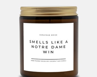 Smells Like A Notre Dame Win Candle Brown Jar 9oz